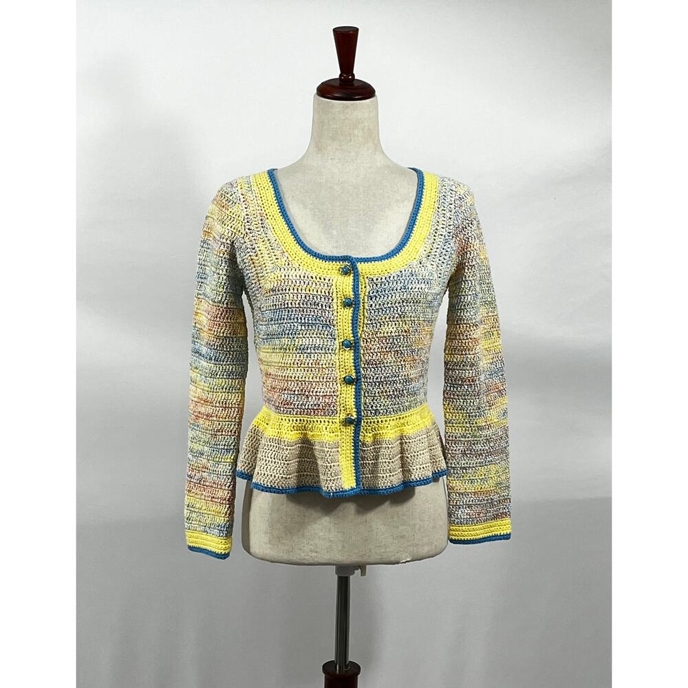 HUNTER BELL Sz XS Guiliana Striped Cotton Knit Cardigan Sweater NEW - Picture 7 of 13